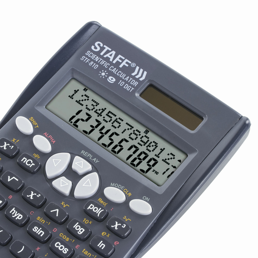 Калькулятор инженерный STAFF STF-810 (161х85 мм) 240 функций 10+2 разрядов двойное питание
