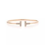 Браслет из золота 18 к (750 проба) с бриллиантами. Tiffany ✨ Коллекция T, В наличии