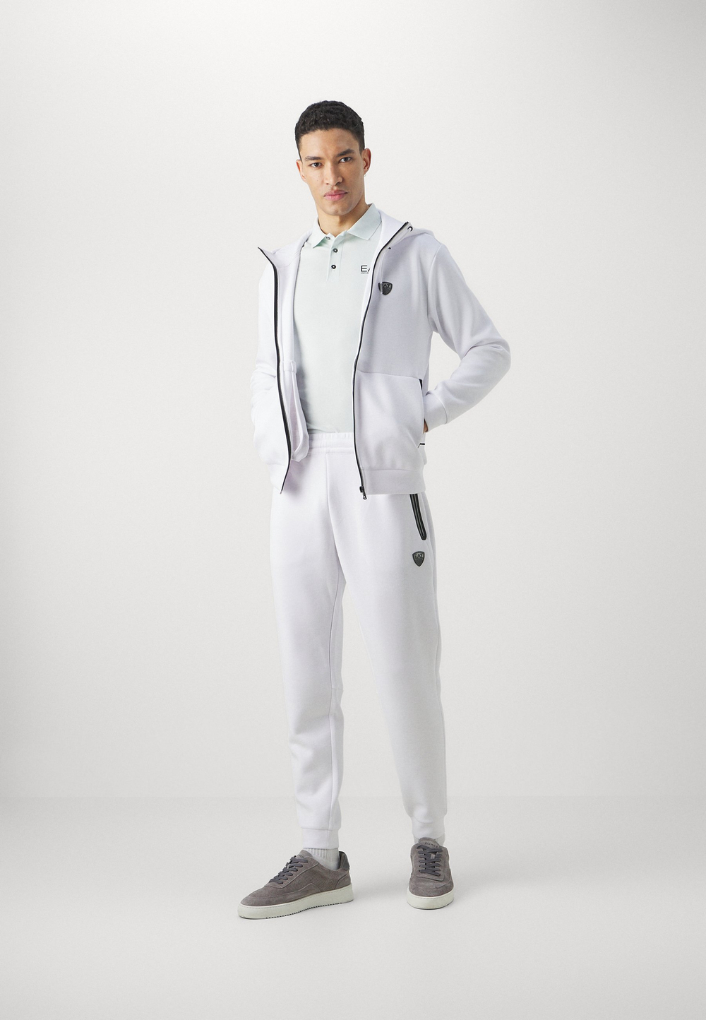 EA7 Emporio Armani Толстовка на молнии - Белый