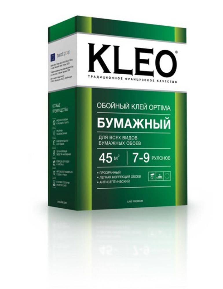 Клей для бумажных обоев KLEO OPTIMA 7-9рул 160гр