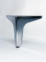 Опоры-ножки для мебели угловые, хром, 2 шт. Высота 130 мм.