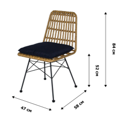 Стул Габриел арт.GS005, бежевый синий "Garden story"