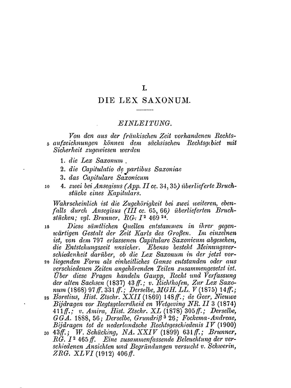 Leges Saxonum und Lex Thuringorum | C.F. von Schwerin