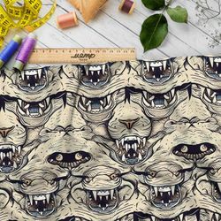 Ткань премиум Оксфорд 600D зубастые монстры