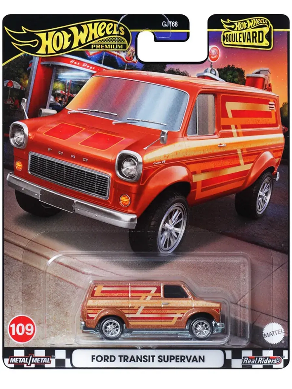 Машинка Хот Вилс Премиум Ford Transit Supervan GJT68 HRT76