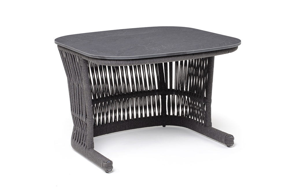 "Лугано" журнальный стол 76х76 H55 см из HPL, цвет "серый гранит"