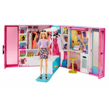 Игровой набор Barbie Fashionistas - Гардероб мечты для одежды Барби GBK10