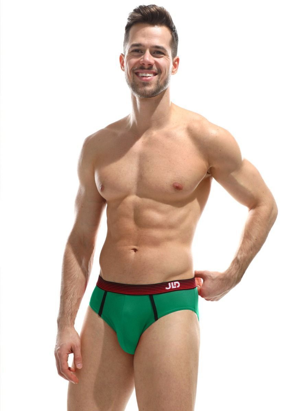 Мужские трусы-слипы с логотипом на резинке (Размер: XXL) (Цвет: синий)