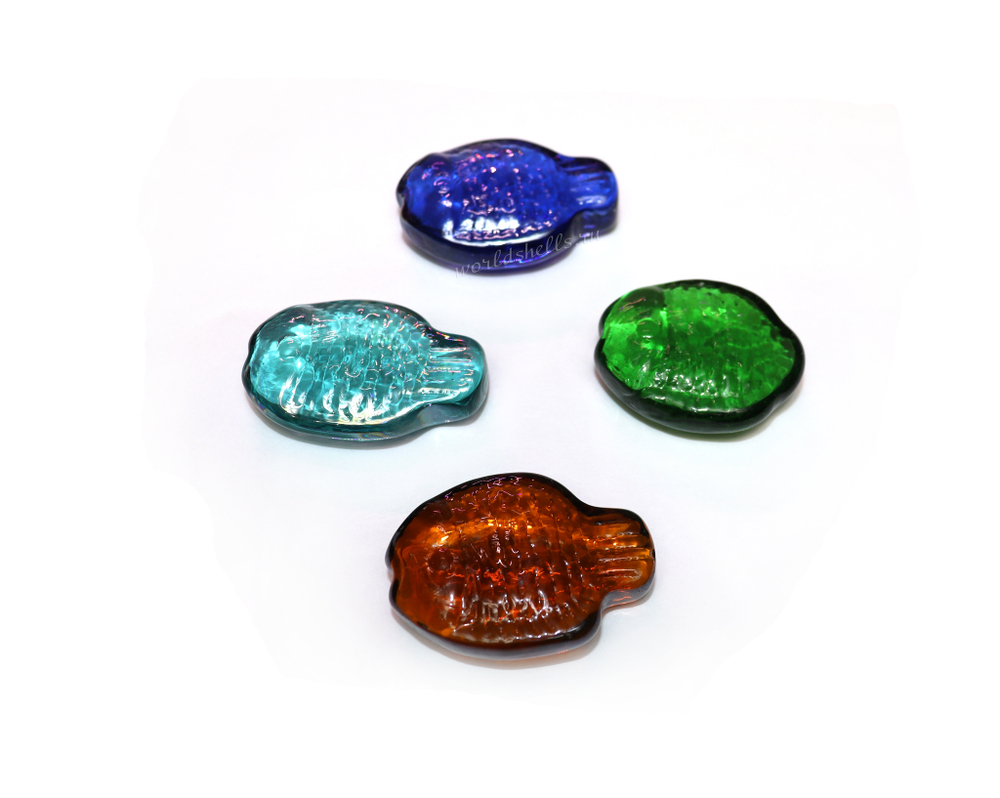 Стеклянные марблс Рыбки для декора и игры