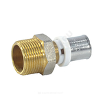 Муфта МП латунь никель пресс Дн 16х1/2" НР ГОСТ 32415-2013 8001 Aquasfera 8001-01