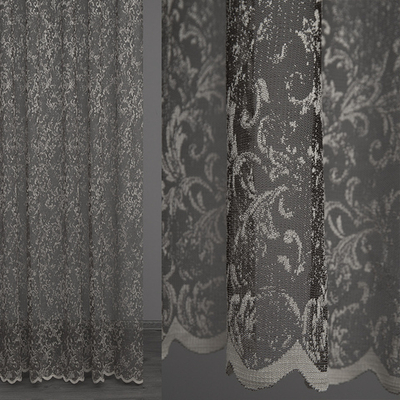 Тюль жаккард, пр-во Турция, ш. 285 см, коричневый