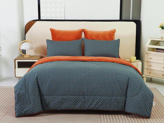 Ахиллес (синий) КПБ сатин Евро 4н