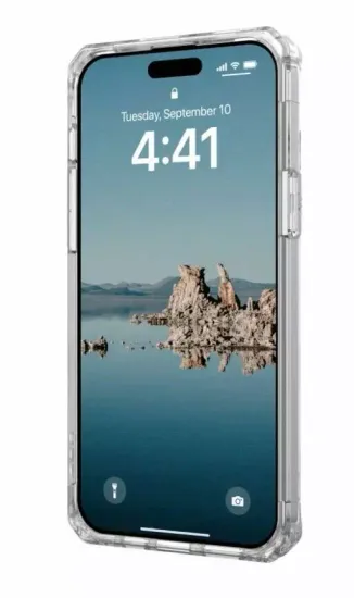 Чехол с поддержкой MAGSAFE Uag Plyo для iPhone 15 Plus 6.7", цвет прозрачный/серебро (Ice/Silver)