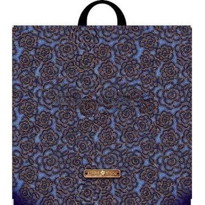 Пакет с петлевой ручкой ПВД 44х44 (70 мкм) "Джинсовая роза" (25/250 шт.) Интерпак