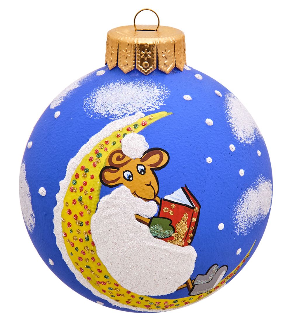 Элита НФШ-1456/1 Ел.украшение Шар «Барашек на месяце» 100 мм