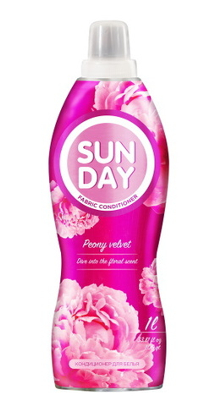 Кондиционер "Sunday" для белья Бархат пиона 1000мл. Сонца