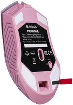 МЫШЬ БЕСПРОВОДНАЯ ИГРОВАЯ DEFENDER PANDORA GM-502 РОЗОВАЯ 7КНОПОК,3200DPI,500МАЧ
