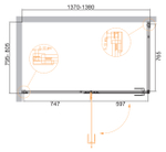 Душевой уголок Cezares BELLAGIO-AH-1-140/80-C-BORO, 140х80х197, профиль брашированное золото, прозрачное стекло