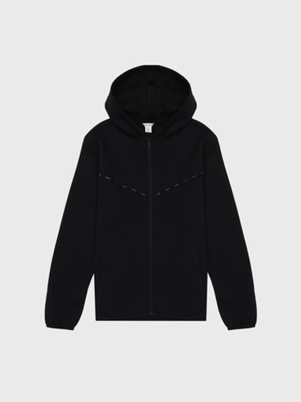 Худи на молнии Calvin Klein Fleece Logo Piping Classic Black Beauty