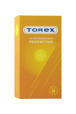 Презервативы ребристые TOREX латекс, №12, 18,5 см