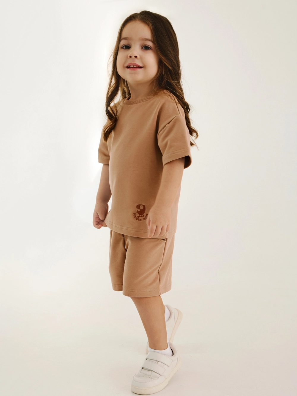 Комплект футболка и шорты (корица)