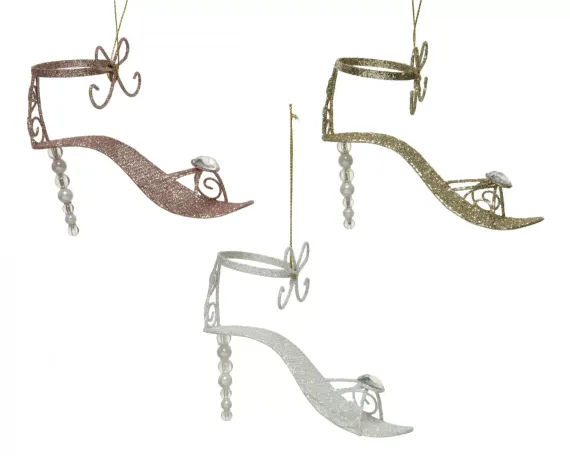 Украшение туфелька Кокетка 13*9 см., белый, 1 шт., Kaemingk (020557/2)