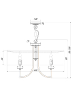 Подвесная люстра Maytoni Roma ARM006PL-08G