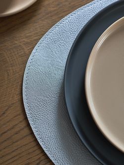 Набор из 2-х двухсторонних сервировочных салфеток Drop, 33х41 см, синий/светло-серый