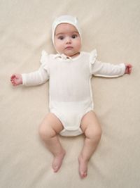 Боди с крылышками "Молоко" из ажурного хлопка 0+