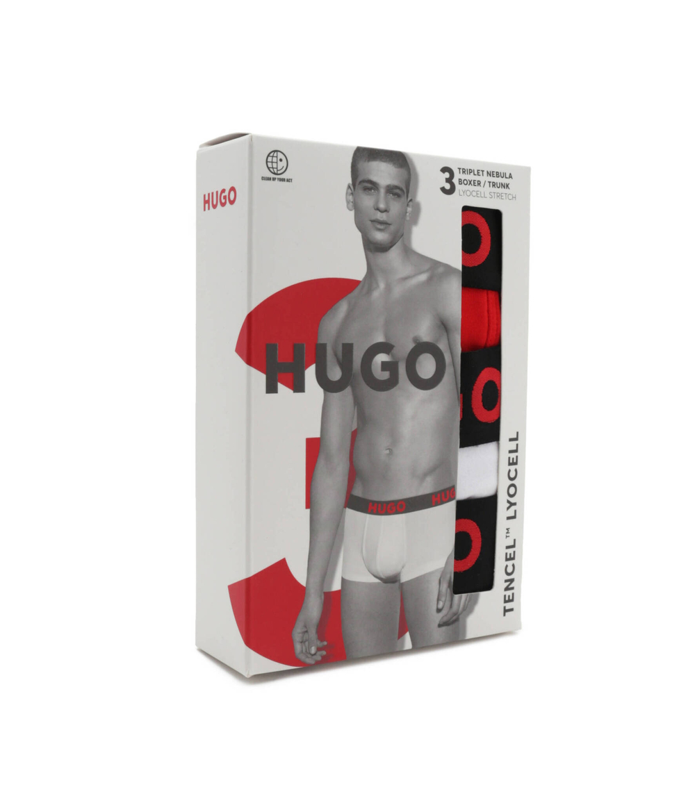 Трусики-боксеры 3шт. TRUNK TRIPLET NEBULA Hugo Bodywear - белый(50496723)