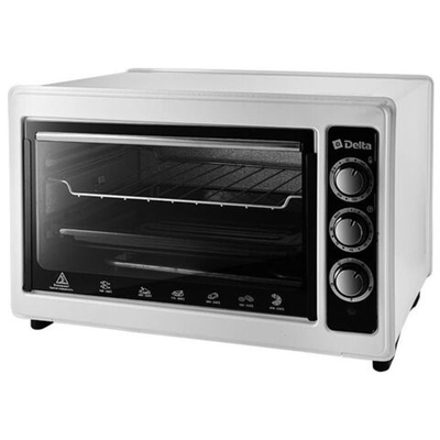 Духовка электрическая, Delta, D-0123, 37 л, 1300 Вт, с терм, тен повыш мощн,1 нагрев элем, бел