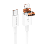 Кабель USB BOROFONE  BX102 2 в 1 для Type C/Type C (белый) 1m