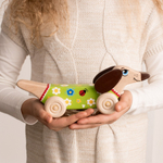 Деревянная каталка Таксик Леснушки