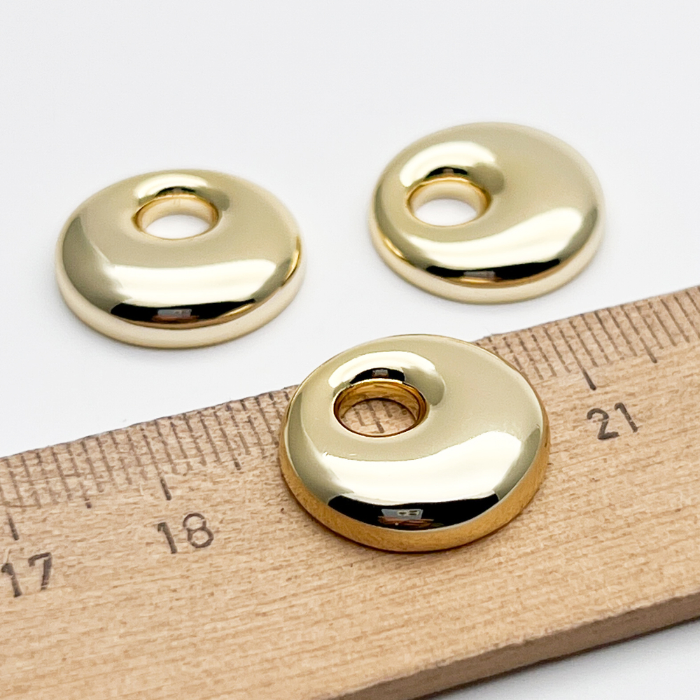 Подвеска Бублик, цвет золото, размер 18 мм, отверстие 5 мм, цена за 1 шт