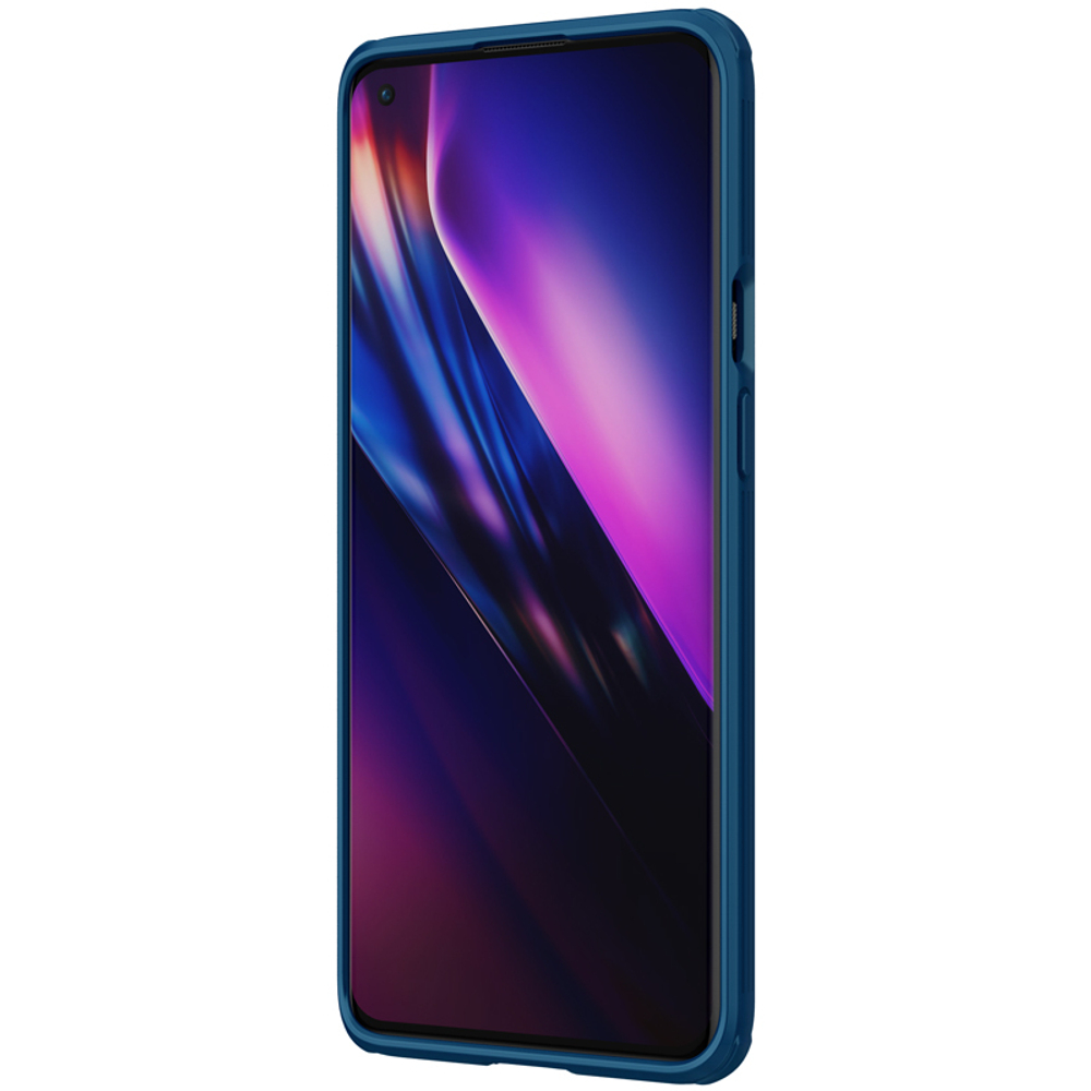 Чехол синего цвет от Nillkin CamShield Pro для телефона OnePlus 9 Pro, с защитной крышкой для камеры