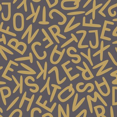 Горчичные буквы на темном фоне