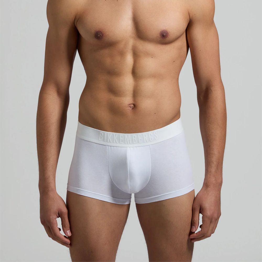 Мужские трусы хипсы (белый, голубой, темно-синий) набор 3 в 1 Bikkembergs DIAGONAL BKK51UTR23TR/3