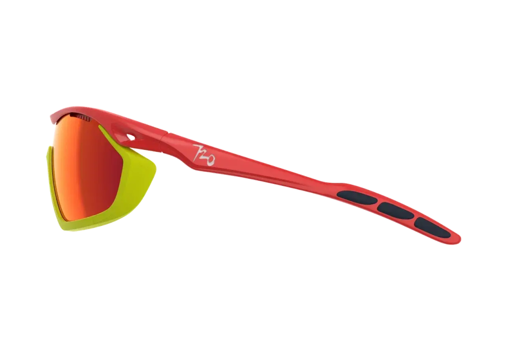 Спортивные очки 720armour Analog Pro / Matte Neon Yellow Green / Matte Neon Red Orange / Matte Neon Lime Green Gasket / Smoke Full Red Ti Lens
