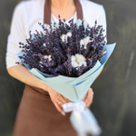 Букет с лавандой и хлопком