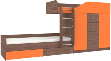 Двухъярусная кровать КарИВи Астра 6 Бодего Темный Оранжевый