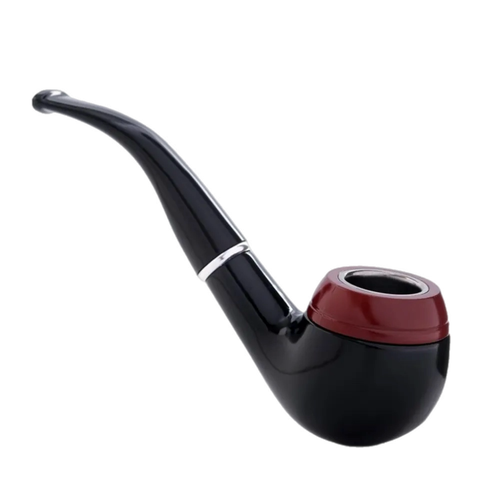 Трубка "Командор", классическая ( черная, коричневая полоса)