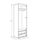 Уголок школьника Омега 16 Шкаф 2-х дв. для одежды