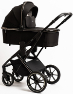 Детская коляска Peppy Tecla 3 в 1 с автокреслом Rise Shadow Black Chrome Edition (Черный)