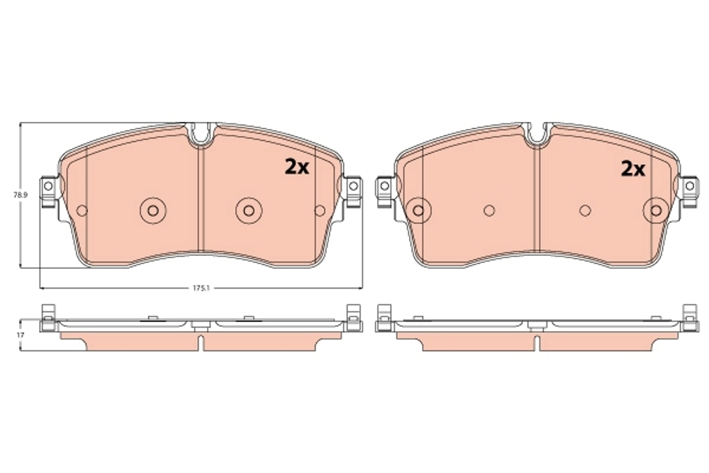 TRW - GDB2255-TRW - Brake Pad Set, disc brake