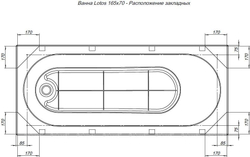 Акриловая ванна Aquanet (Акванет) Lotos 165x70 с каркасом