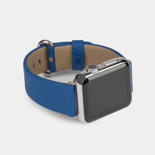 Ремешок для Apple Watch 44/45/46 mm из кожи теленка, цвета синий королевский