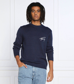 свитер signature Tommy Jeans - темно-синий(DM0DM15062)