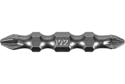 Набор бит двухсторонних PH2-PZ2, 45 мм, сталь S2, 10 шт Denzel 11675