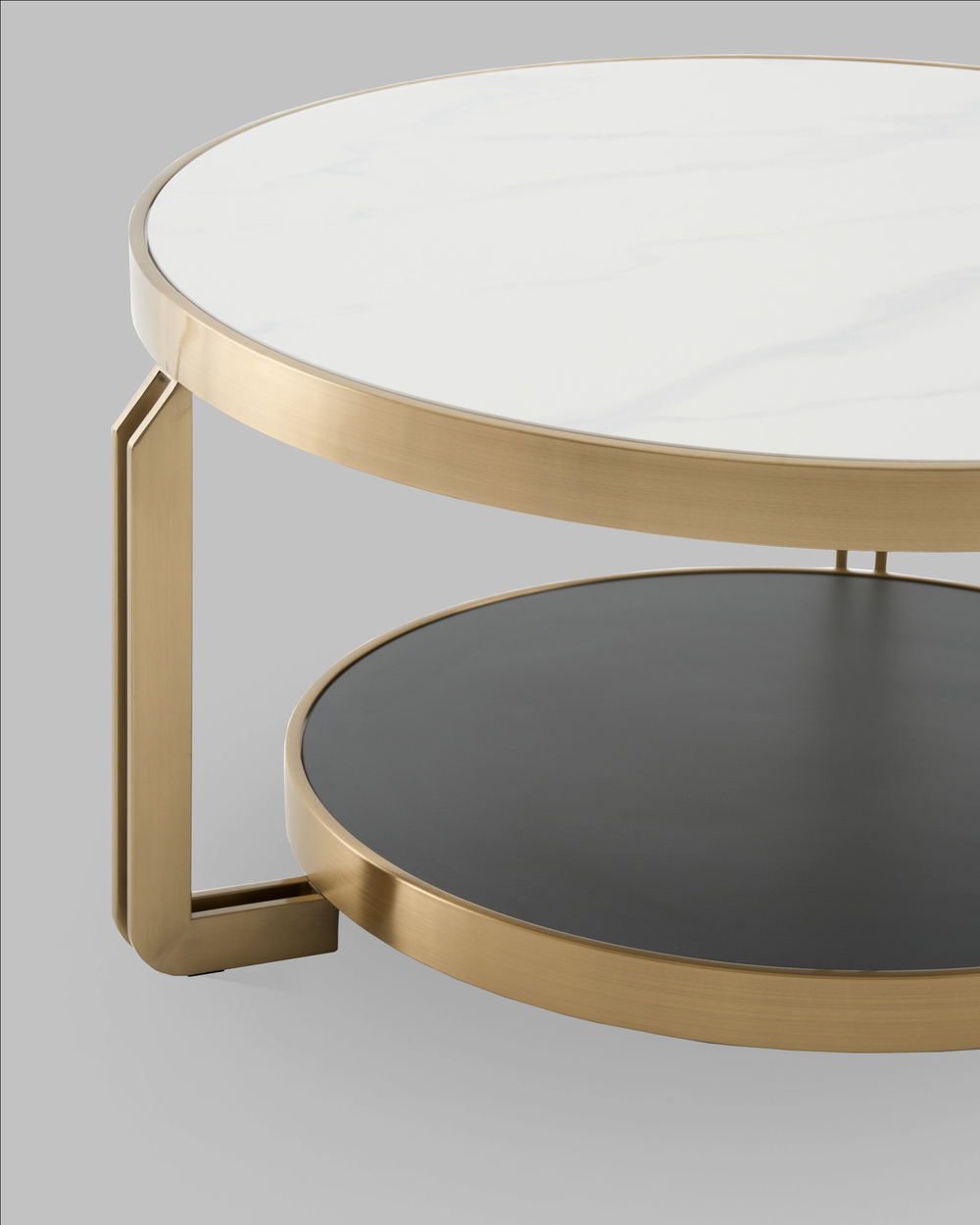 Журнальный столик Калисто 90*90 см светлая и темная керамика