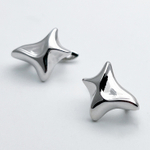 Ювелирные швензы с родиевым покрытием, размер 16,5*14 мм, цена за пару